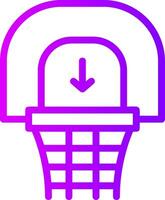 Basketball Hoop Linear Gradient Icon vector
