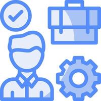 Work Environment Line Filled Blue Icon vector