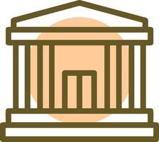 Bank Linear Circle icon vector