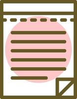 Notepad Linear Circle Icon vector