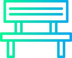 Bench Linear Gradient Icon vector