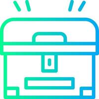 Treasure Chest Linear Gradient Icon vector