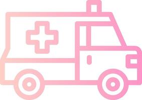 Ambulance Linear Gradient Icon vector