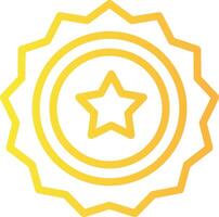 Sheriff Badge Linear Gradient Icon vector