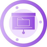 Presentation Folder Glyph Gradient Icon vector