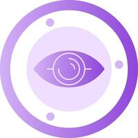 icono de gradiente de glifo de ojo vector