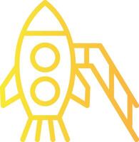 Rocket Linear Gradient Icon vector