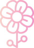 Flower Linear Gradient Icon vector