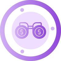 Binoculars Glyph Gradient Icon vector