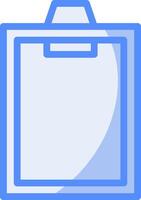 Clipboard Line Filled Blue Icon vector