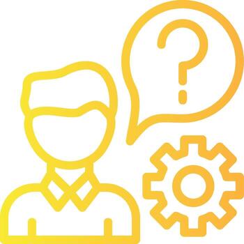 cliente lineal degradado icono vector