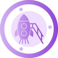 Rocket Glyph Gradient Icon vector