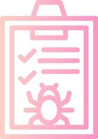 Bug Linear Gradient Icon vector