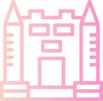 Castle Linear Gradient Icon vector