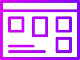 Scrum Board Linear Gradient Icon vector