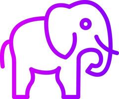 Elephant Linear Gradient Icon vector