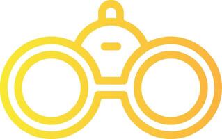 Binoculars Linear Gradient Icon vector