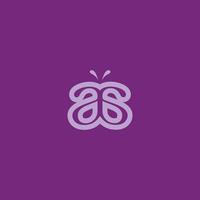 Mirrored Lowercase A to Butterfly vector