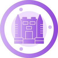 Castle Glyph Gradient Icon vector