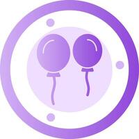 Balloon Glyph Gradient Icon vector