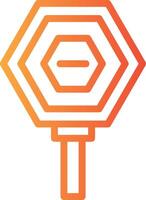 Stop Sign Linear Gradient Icon vector