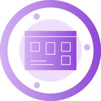 Scrum Board Glyph Gradient Icon vector
