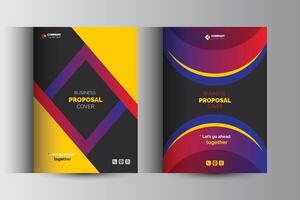 Corporate business Proposal Cover Design Template Concepts vector