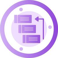 Backlog Glyph Gradient Icon vector