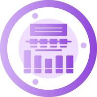 Bar Chart Glyph Gradient Icon vector