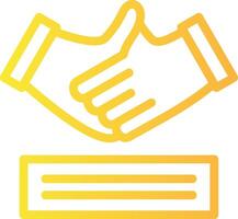 Handshake Linear Gradient Icon vector