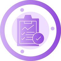 Audit Glyph Gradient Icon vector