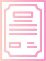 Certificate Linear Gradient Icon vector