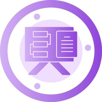 lecciones aprendió glifo degradado icono vector