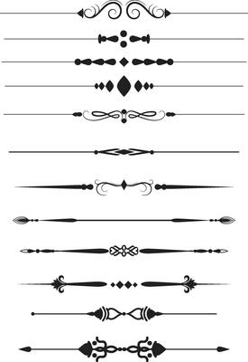 Decorative Lines set design eps file