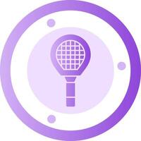 bádminton raqueta glifo degradado icono vector