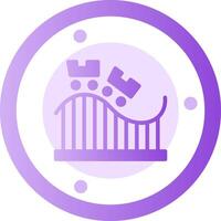 Roller Coaster Glyph Gradient Icon vector