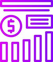 Profit Linear Gradient Icon vector