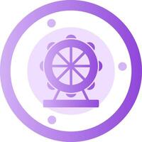 Ferris Wheel Glyph Gradient Icon vector