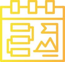 Milestone Linear Gradient Icon vector