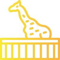 Giraffe Linear Gradient Icon vector