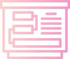 Project Plan Linear Gradient Icon vector