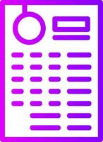 Resume Linear Gradient Icon vector