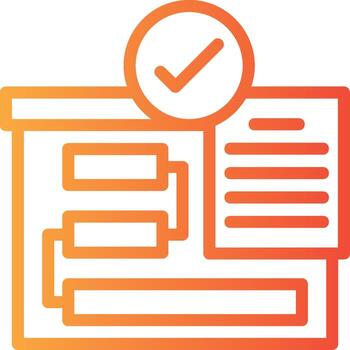 pruebas lineal degradado icono vector