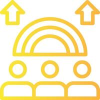 Inclusion Linear Gradient Icon vector