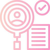 Background Check Linear Gradient Icon vector