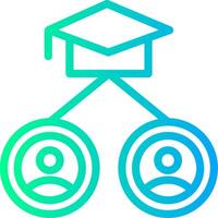 Alumni Network Linear Gradient Icon vector