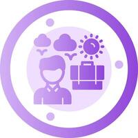 Remote Work Glyph Gradient Icon vector