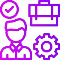 Work Environment Linear Gradient Icon vector