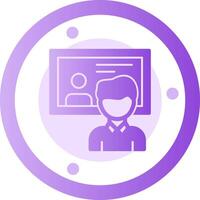 Interview Glyph Gradient Icon vector