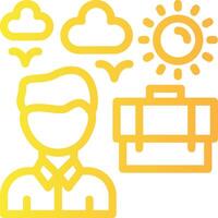Remote Work Linear Gradient Icon vector